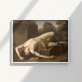 White-framed Reproduction Classical Painting Nude Male Figure Entwined Francois Xavier Fabre, Fine Art, Collapsed Epiphany