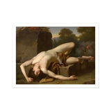Death of Abel - Francois Xavier Fabre Fine Art Print / Canvas Classical Painting Nude Man Francois Xavier Fabre, Fabre Fine Art, Collapsed
