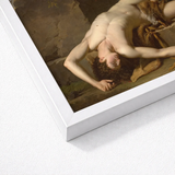 White-framed Reproduction Classical Painting Nude Male Figure Curly Francois Xavier Fabre, Fine Art, Collapsed Epiphany