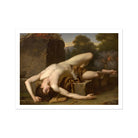 Death of Abel - Francois Xavier Fabre Fine Art Print, Classical Painting Nude Man