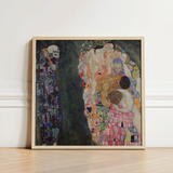 Framed Reproduction Gustav Klimt’s ?The Kiss” Vibrant Ornate Klimt Fine Art, Arranges Bodies, Garland Twisting