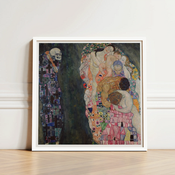 Framed Reproduction Gustav Klimt’s ?The Kiss” Vibrant Ornate Klimt Fine Art, Arranges Bodies, Garland Twisting