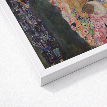 Framed Reproduction Gustav Klimt’s ?The Kiss” Intricate Gold Klimt Fine Art, Arranges Bodies, Garland Twisting