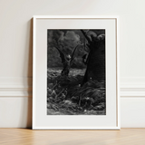 Death-fires Dancing Around the Becalmed Ship - Gustave Dore Art Print / Canvas, 12x16’’ / 31x41cm / White Frame / Matboard, Posters Prints