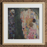 Death and Life - Gustav Klimt Fine Art Print / Canvas Framed Print Gustav Klimt’s Death Life Painting Klimt Fine Art, Arranges Bodies,