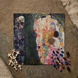 Death and Life - Gustav Klimt Fine Art Print / Canvas Reproduction Klimt’s ?The Kiss” Textured Iconic, Arranges Bodies, Garland Twisting P