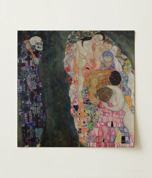 Square Canvas Print Gustav Klimt’s ?The Kiss” Couple Klimt Fine Art, Arranges Bodies, Garland Twisting