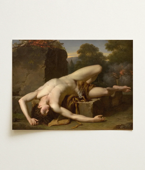 Classical Oil Painting Reproduction Nude Male Figure Dramatic Francois Xavier Fabre, Fine Art, Collapsed Epiphany