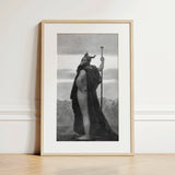 Death - Sascha Schneider Art Print / Canvas, 12x18’’ / 31x46cm / Natural Frame / Matboard, Posters Prints & Visual Artwork, Toby Leon