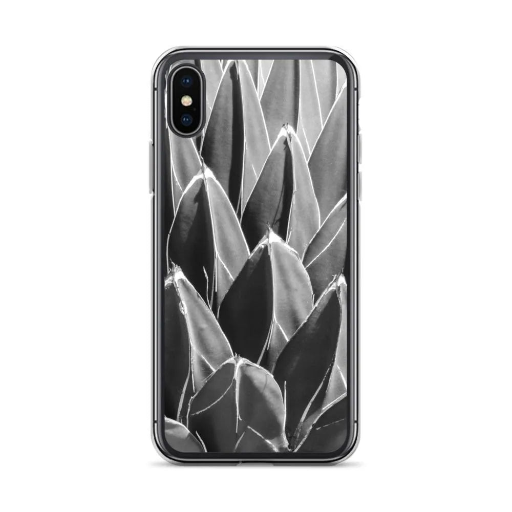 Decked Out Botanical Art Iphone Case - black And White - Iphone X/xs - Mobile Phone Cases - Aesthetic Art