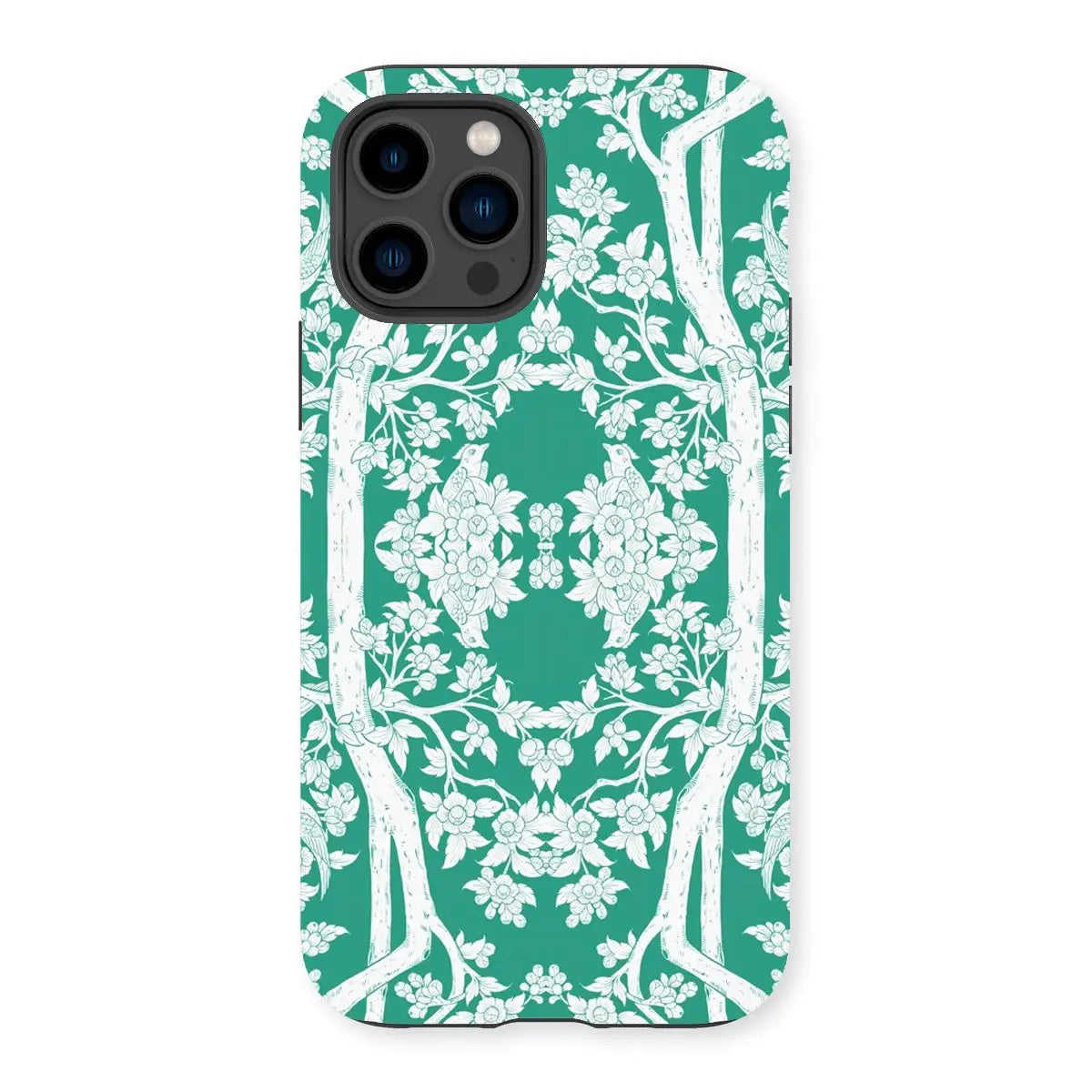 Aviary Green Aesthetic Pattern Art Iphone Case 14 Pro / Matte Mobile Phone Cases