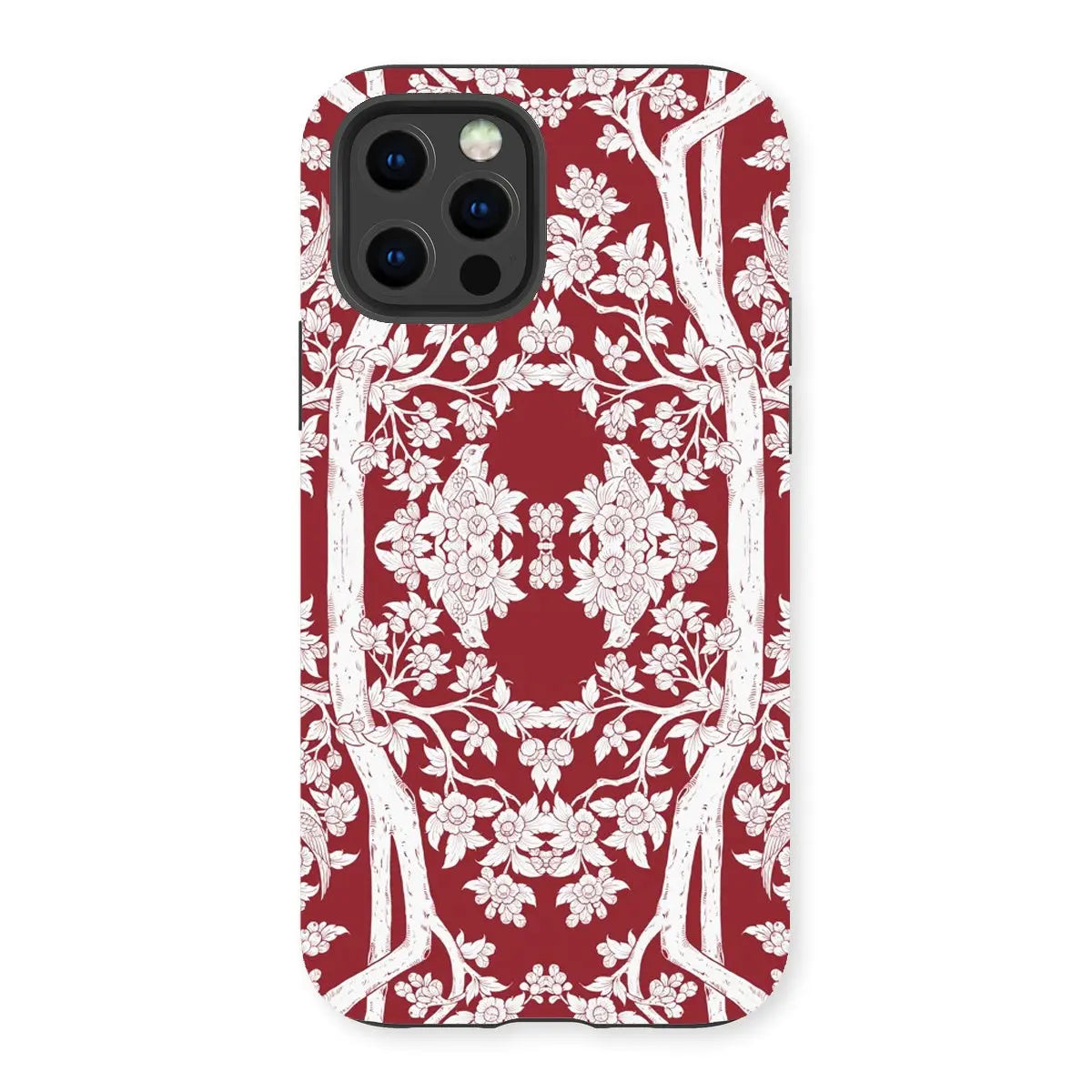 Aviary Red Aesthetic Pattern Art Iphone Case 13 Pro / Matte Mobile Phone Cases