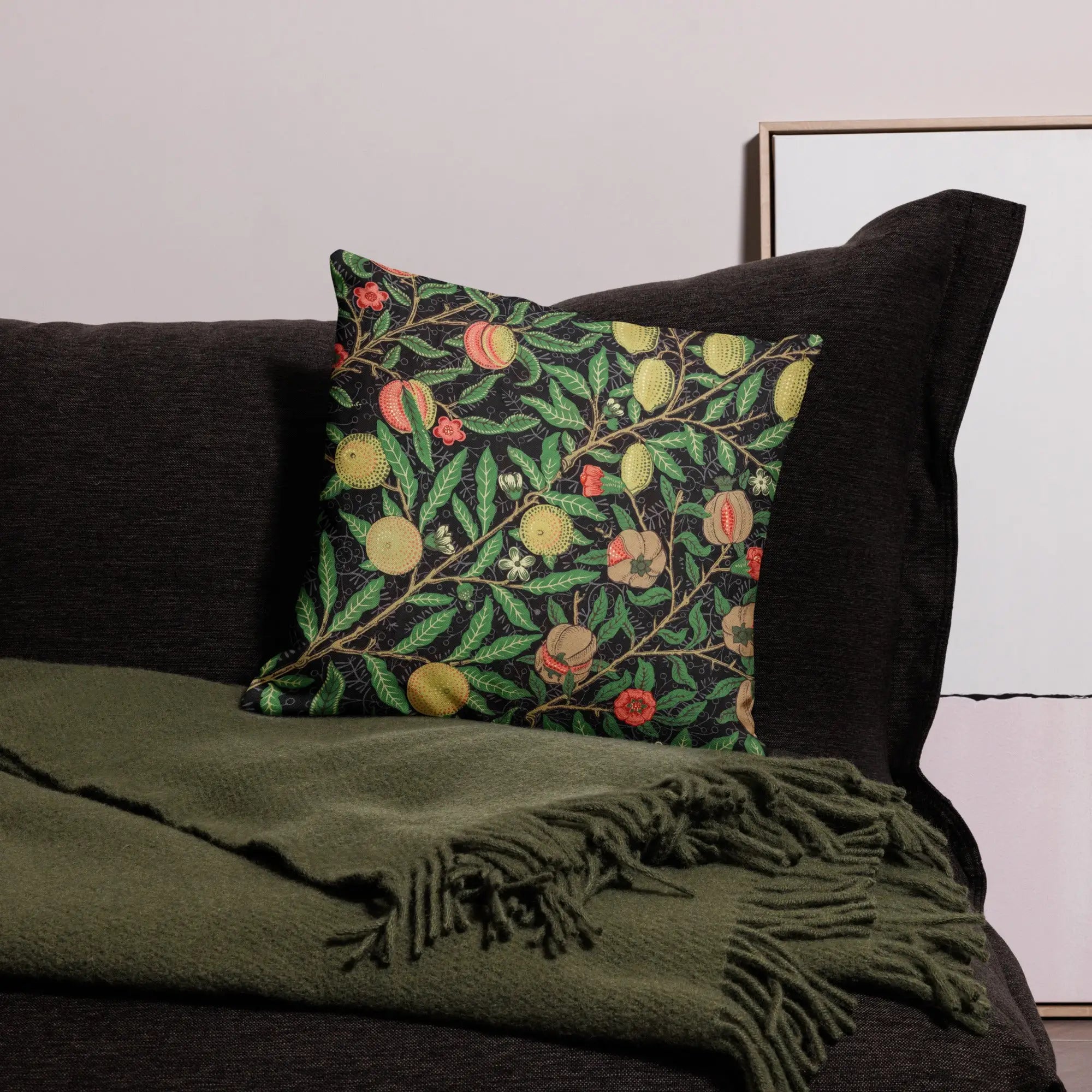 Four Fruits too - William Morris Decorative Throw Pillow Pillows