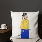 Military Man - Qing Dynasty Manchu Fashion Art Pillow Throw Pillows