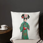 Noblewoman - Qing Dynasty Manchu Fashion Art Pillow Throw Pillows