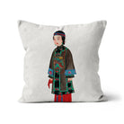 Noblewoman - Qing Dynasty Manchu Fashion Art Pillow Throw Pillows