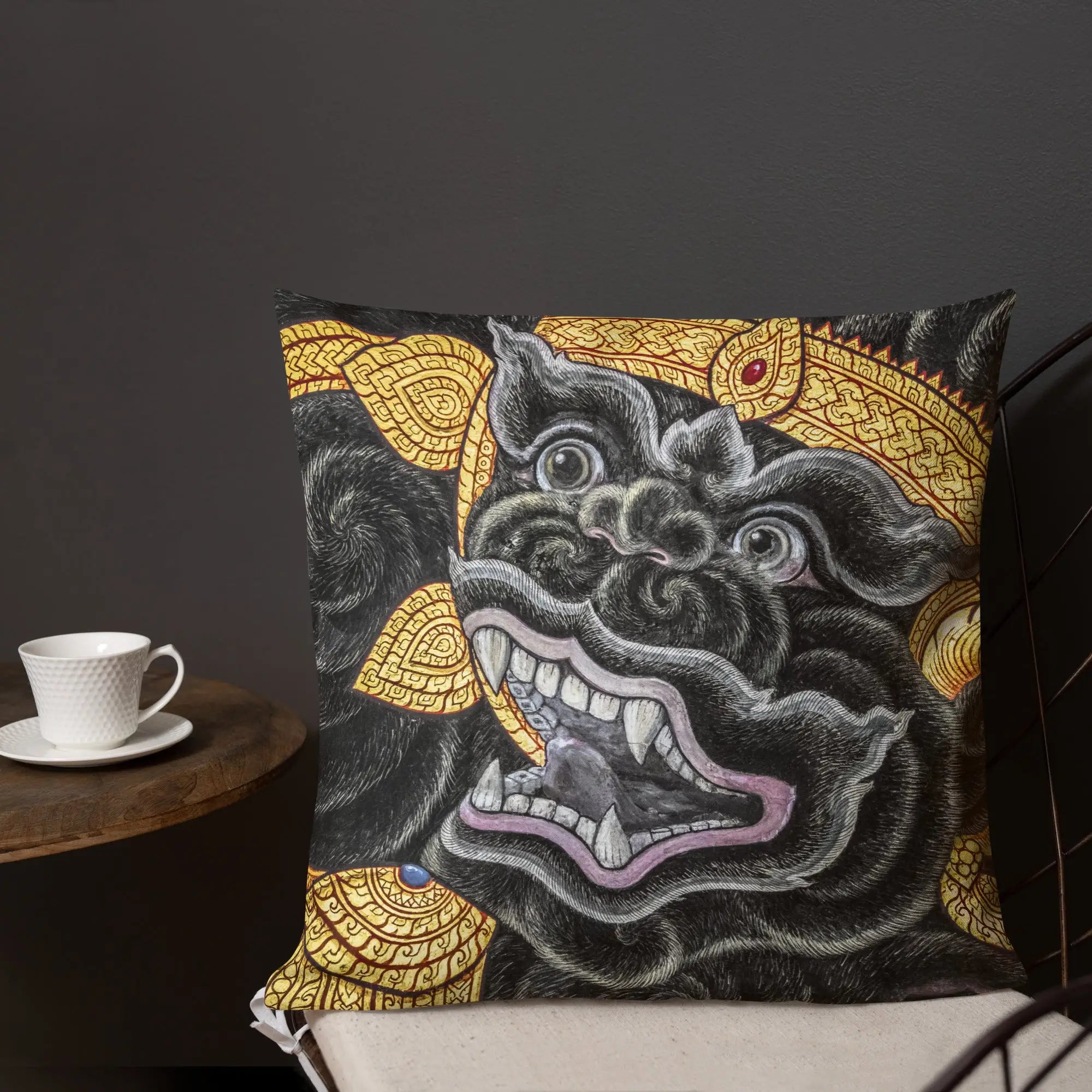 Monkey Magic - Traditional Thai Myth Art Pillow Throw Pillows