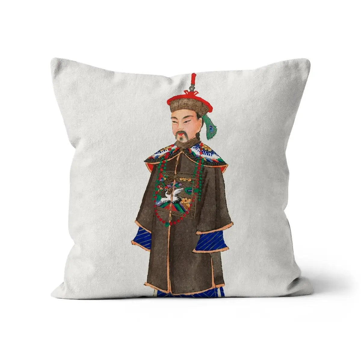 Nobleman - Qing Dynasty Manchu Fashion Art Pillow Throw Pillows