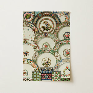 Decorative Plates - Auguste Racinet Illustrated Art Print / Canvas, 12x18’’ / 31x46cm / Unframed / no Border, Posters Prints & Visual