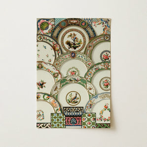 Decorative Plates - Auguste Racinet Illustrated Art Print / Canvas, Auguste Racinet’s Decorative Plates, Racinet Illustration Art, Auguste