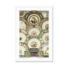 Decorative Plates - Auguste Racinet Illustrated Art Print, Ornate Decorative Plates Floral Patterns Bird Motifs Arranged