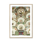 Decorative Plates - Auguste Racinet Illustrated Art Print, Ornate Decorative Plates Floral Patterns Bird Motifs Arranged
