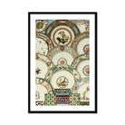 Decorative Plates - Auguste Racinet Illustrated Art Print, Ornate Decorative Plates Floral Patterns Bird Motifs Arranged