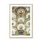 Decorative Plates Auguste Racinet Illustrated Art Print, Ornate Decorative Plates Floral Patterns Bird Motifs Arranged