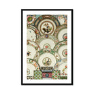 Decorative Plates Auguste Racinet Illustrated Art Print, Ornate Decorative Plates Floral Patterns Bird Motifs Arranged