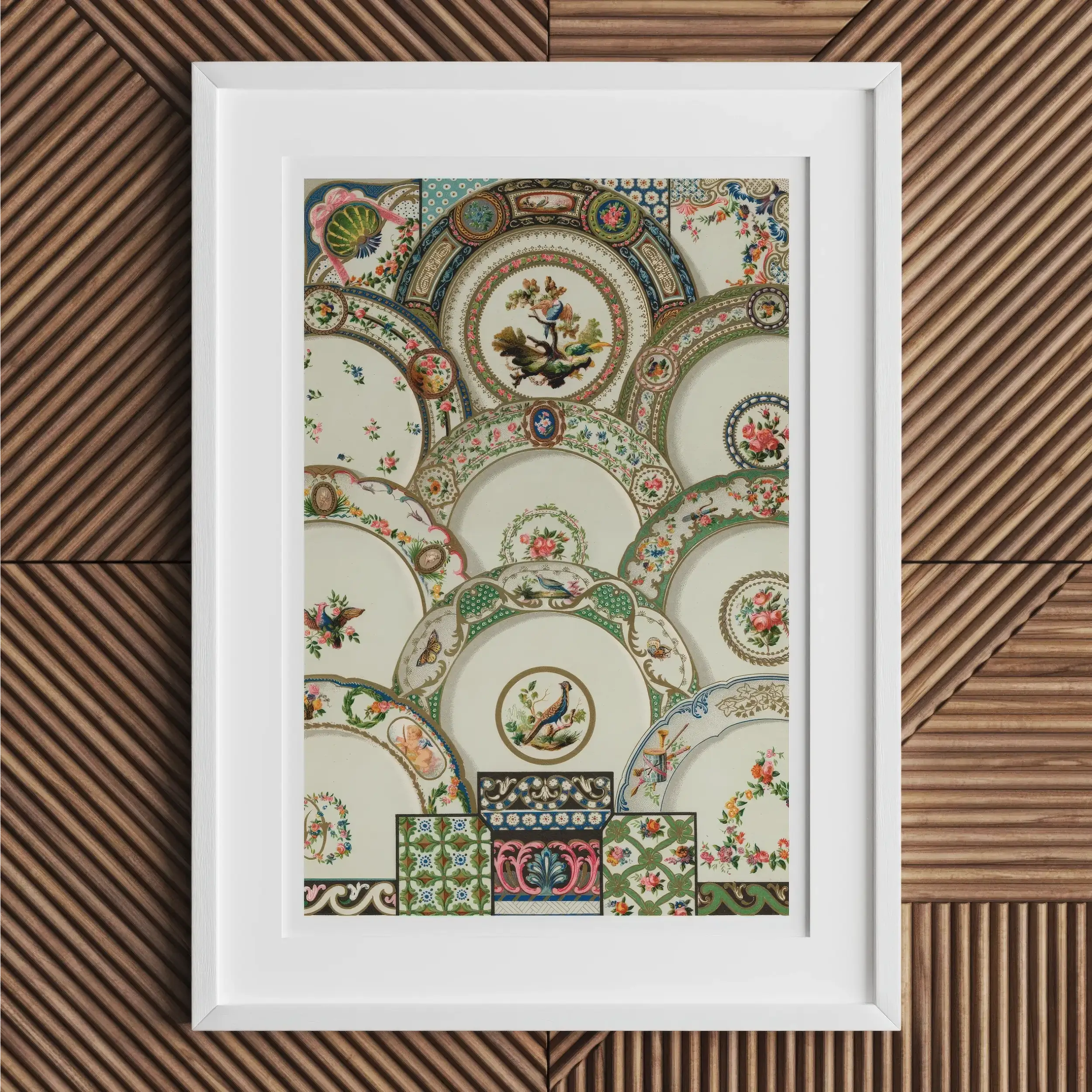 Decorative Plates - Auguste Racinet Illustration Art Print - Posters Prints & Visual Artwork - Aesthetic Art