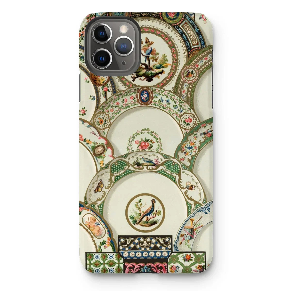 Decorative Plates - Auguste Racinet Iphone Case, 11 Pro Max / Matte, Ornate Iphone Case Vintage Floral Bird Design Intricate