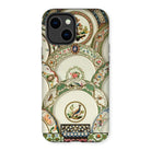 Decorative Plates - Auguste Racinet Iphone Case, 14 Plus / Matte, Ornate Phone Case Vintage-style Decorative Plates Floral Bird