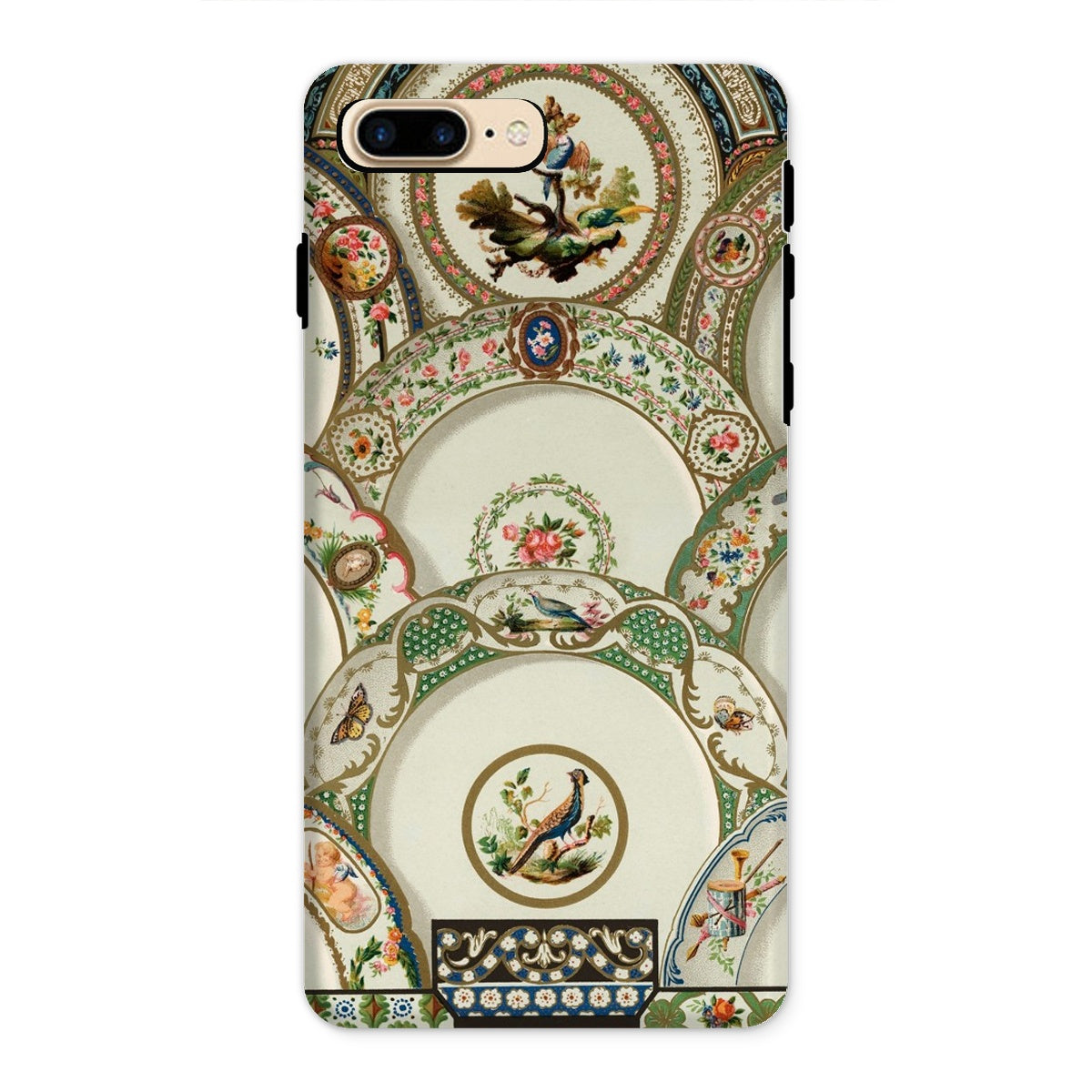 Decorative Plates Auguste Racinet Iphone Case, 8 Plus / Matte, Ornate Phone Case Intricate Floral Bird Designs Vintage