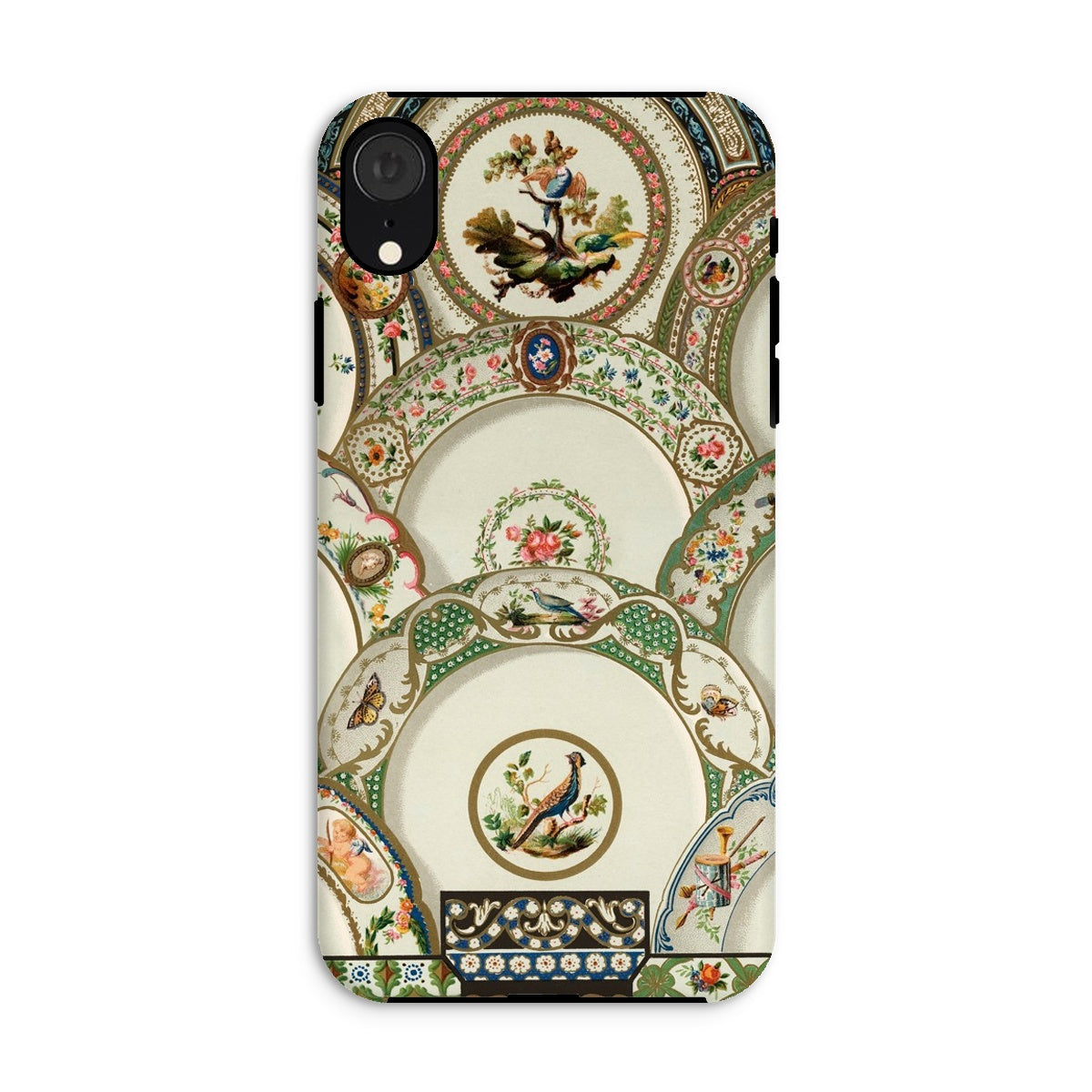 Decorative Plates Auguste Racinet Iphone Case, Xr / Matte, Ornate Phone Case Vintage Style Decorative Plates Floral Bird