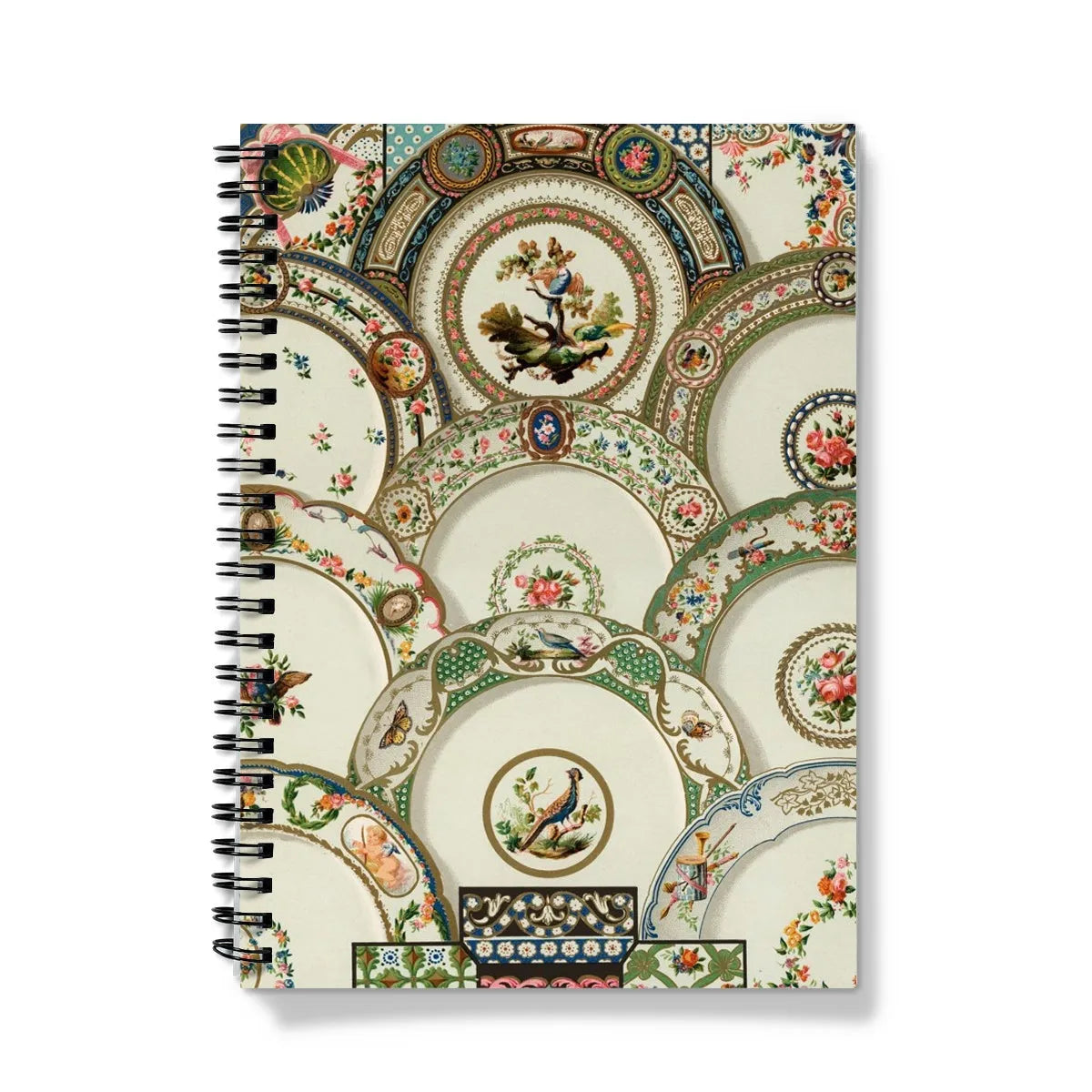 Decorative Plates By Auguste Racinet Notebook - A5 / Graph - Notebooks & Notepads - Aesthetic Art