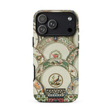 Decorative Plates - Auguste Racinet Phone Case Iphone 17 Pro Max / Matte Green Floral 12 Peacock Design Layered Art, Exquisite, Mobile Cases