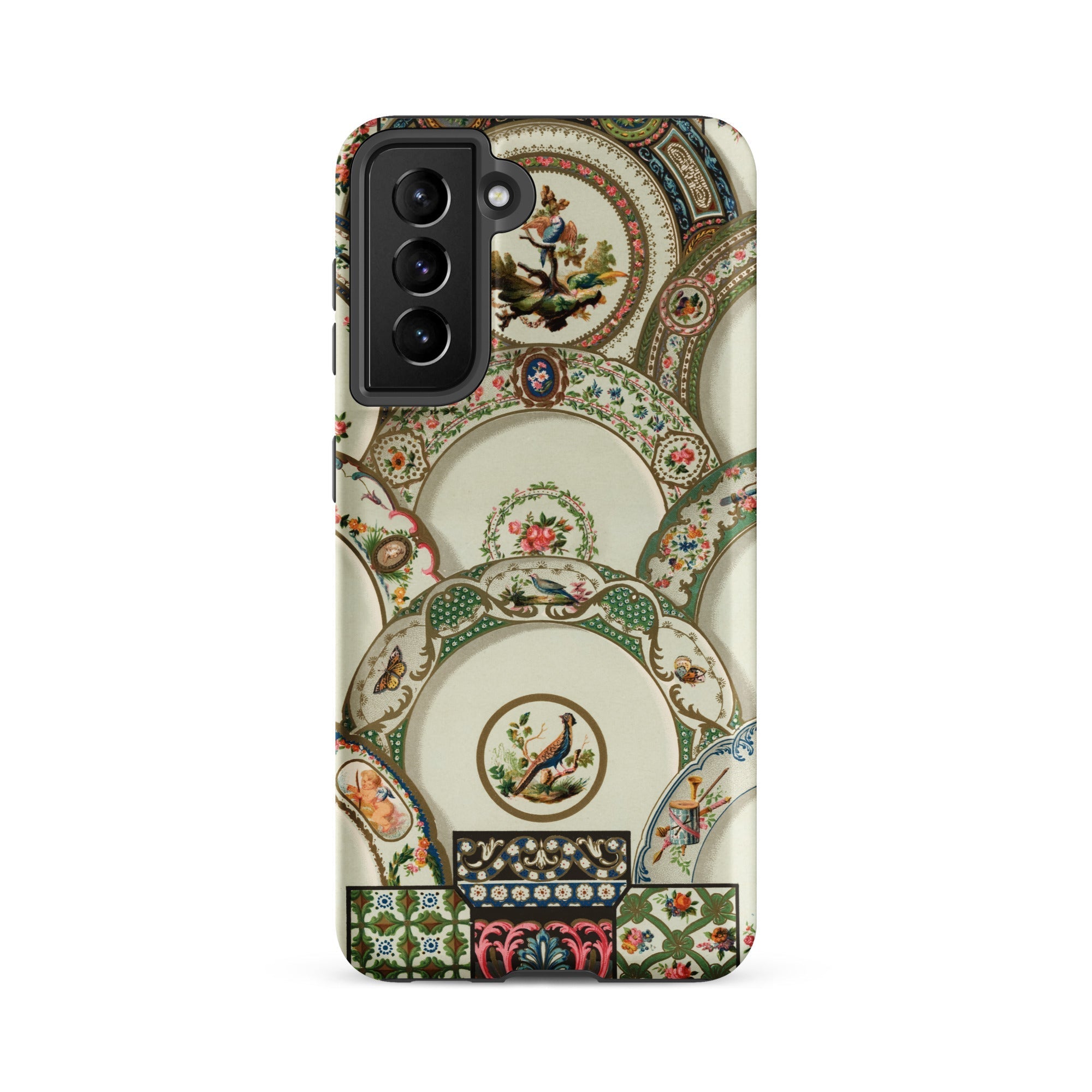 Decorative Plates Auguste Racinet Samsung Case, Galaxy S21 Fe / Matte, Smartphone Case Collage Ornate Porcelain Plates