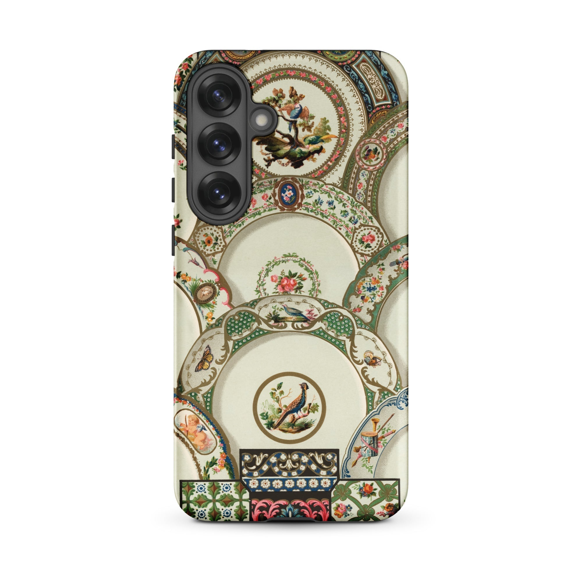 Decorative Plates Auguste Racinet Samsung Case, Galaxy S25 Plus / Matte, Smartphone Case Adorned Ornate Vintage Plate Pattern