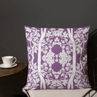 Aviary Purple - Royal Thai Decorative Bird Pattern Pillow Throw Pillows