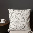 Black & White Florals - Taguchi Tomoki Pillow Throw Pillows