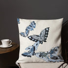 Japanese Butterflies in Blue - Kamisaka Sekka Art Pillow Throw Pillows