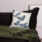 Japanese Butterflies in Blue - Kamisaka Sekka Art Pillow Throw Pillows