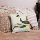 Woodblock Crane - Taguchi Tomoki Pillow Throw Pillows