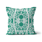 Aviary Green - Royal Thai Decorative Bird Pattern Pillow Linen / 18’’x18’’ Throw Pillows