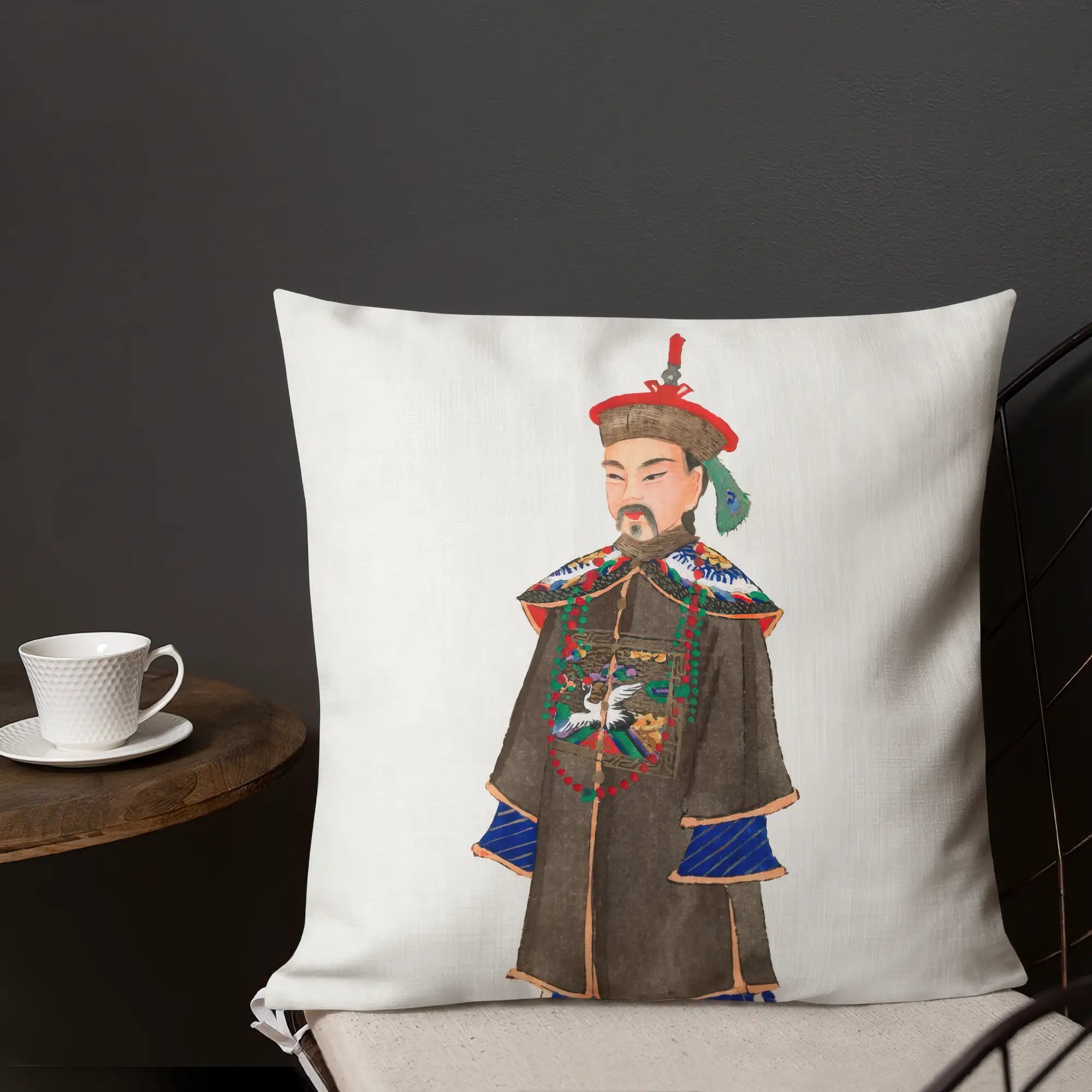 Nobleman - Qing Dynasty Manchu Fashion Art Pillow Throw Pillows