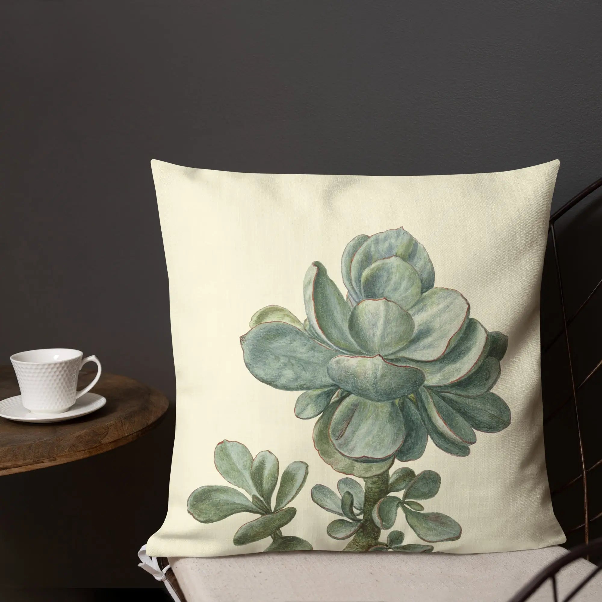 Little Green Man - Herman Saftleven Succulent Art Pillow Throw Pillows