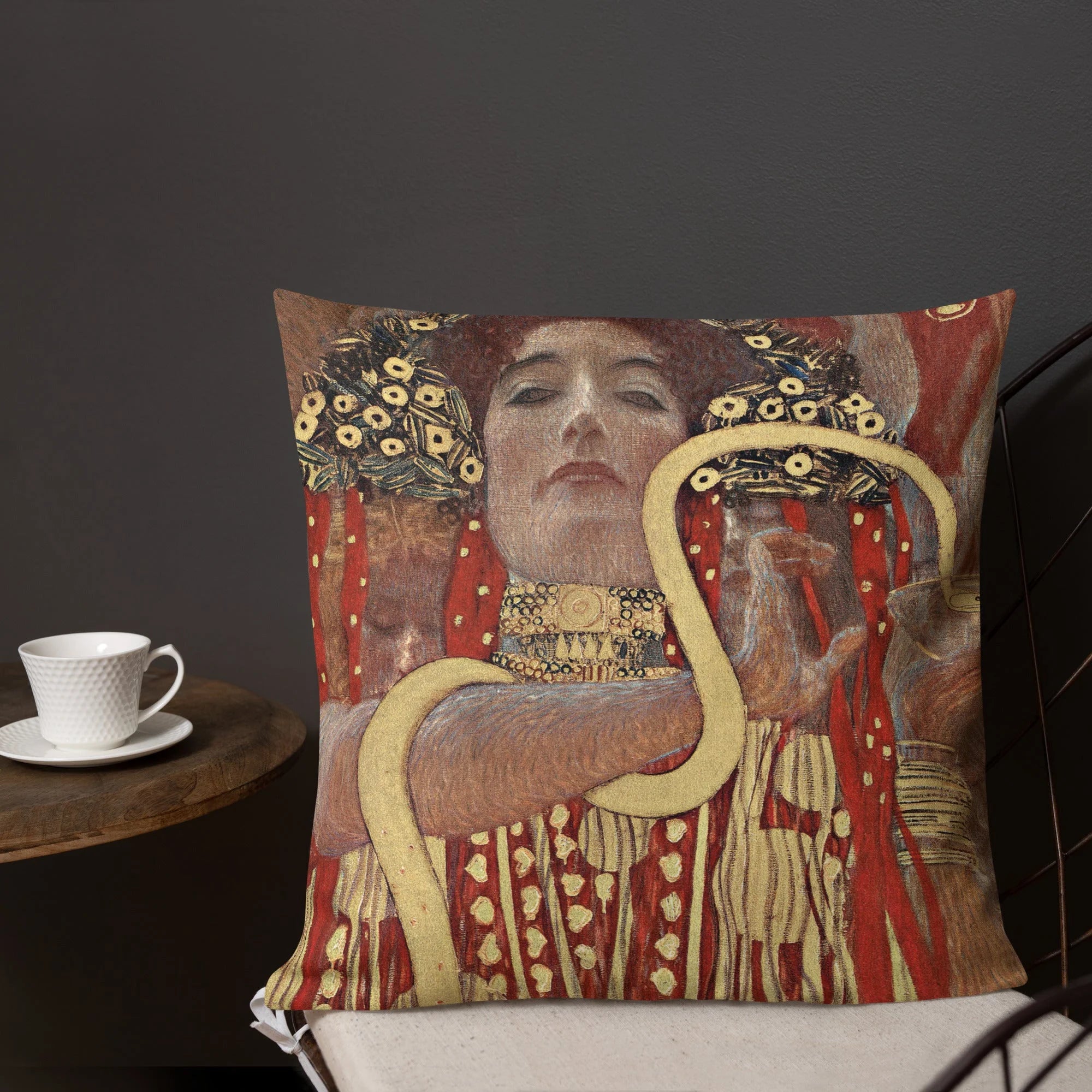 Hygieia - Gustav Klimt Ancient Greek Art Pillow Throw Pillows