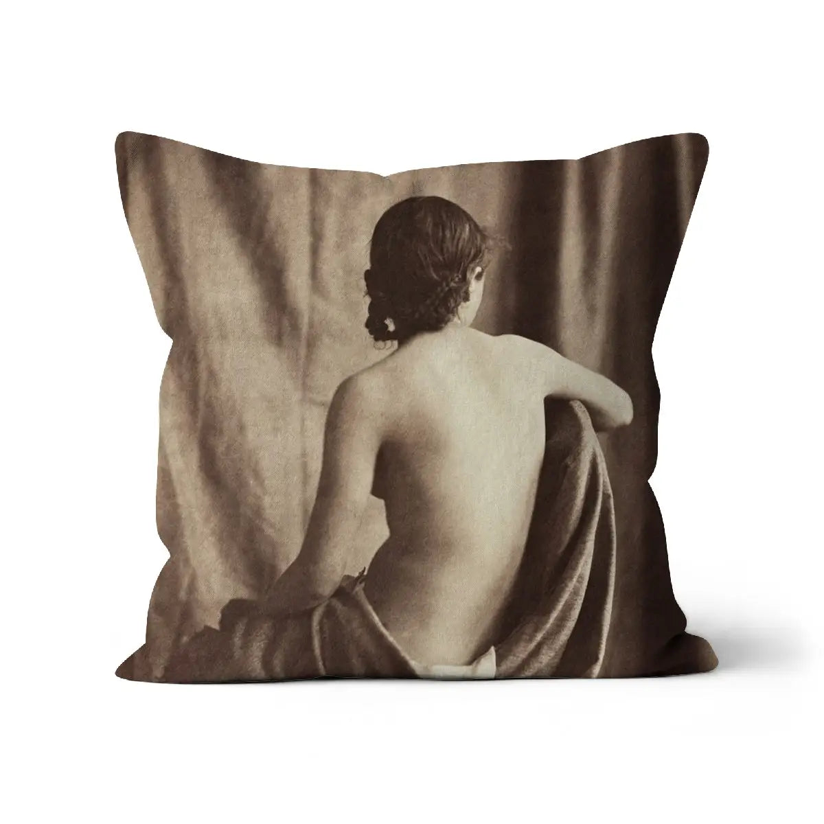 Nude Study - Jean Louis Marie Eugene Durieu Pillow Linen / 18’’x18’’ Throw Pillows