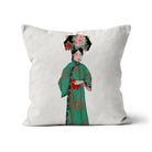 Noblewoman - Qing Dynasty Manchu Fashion Art Pillow Throw Pillows