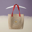 Divine Order - Islamic Geometric Pattern Tote Red Handles Bags